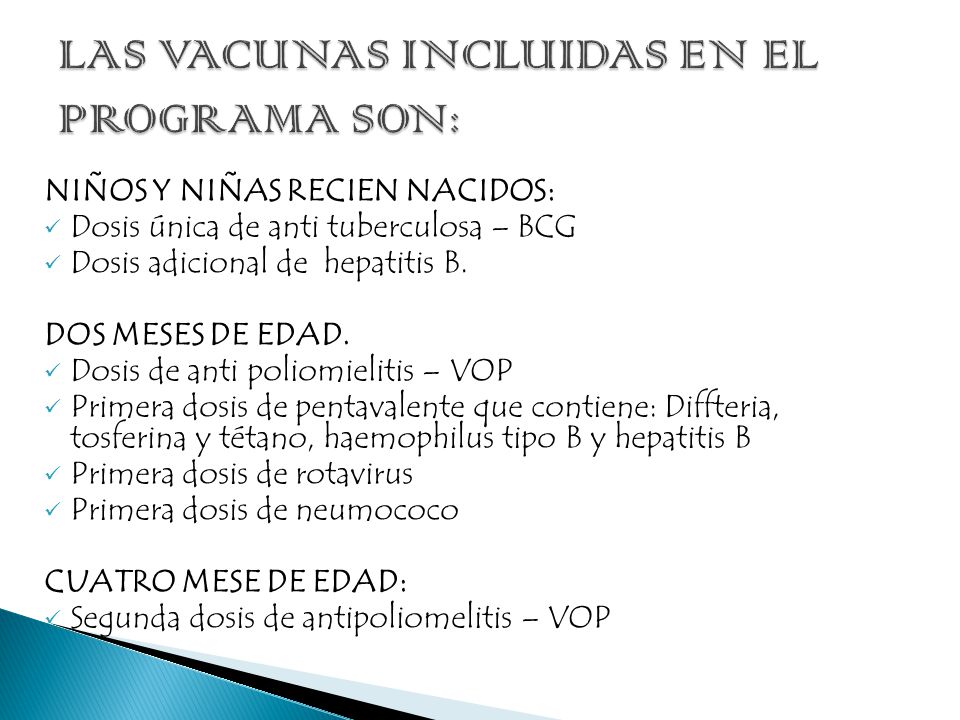 segunda dosis pentavalente